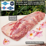 Beef Ribeye AUSTRALIA PR STEER (prime young cattle) frozen aged by producer brand AMH steak cuts 1 & 2 inch price/kg 3-4pcs (Scotch-Fillet / Cube-Roll)